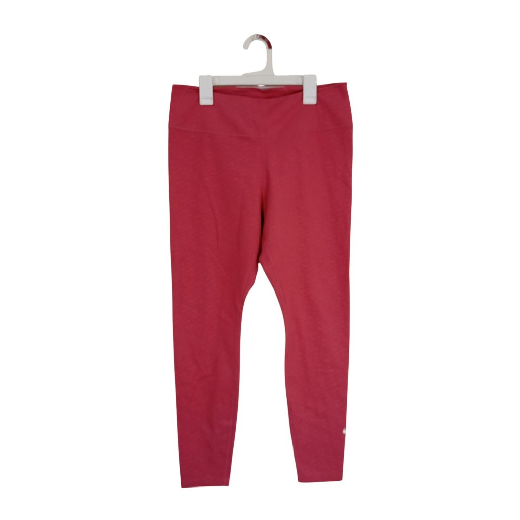 Nike Dri-Fit Red Patterned High-Waist Leggings Size L Womens